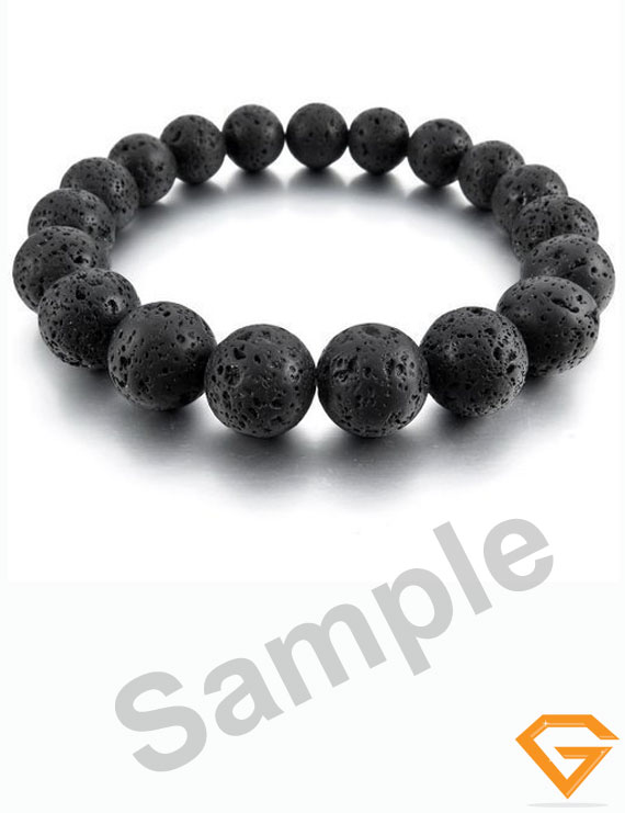 Natural Lava Stone Bracelet 8 mm